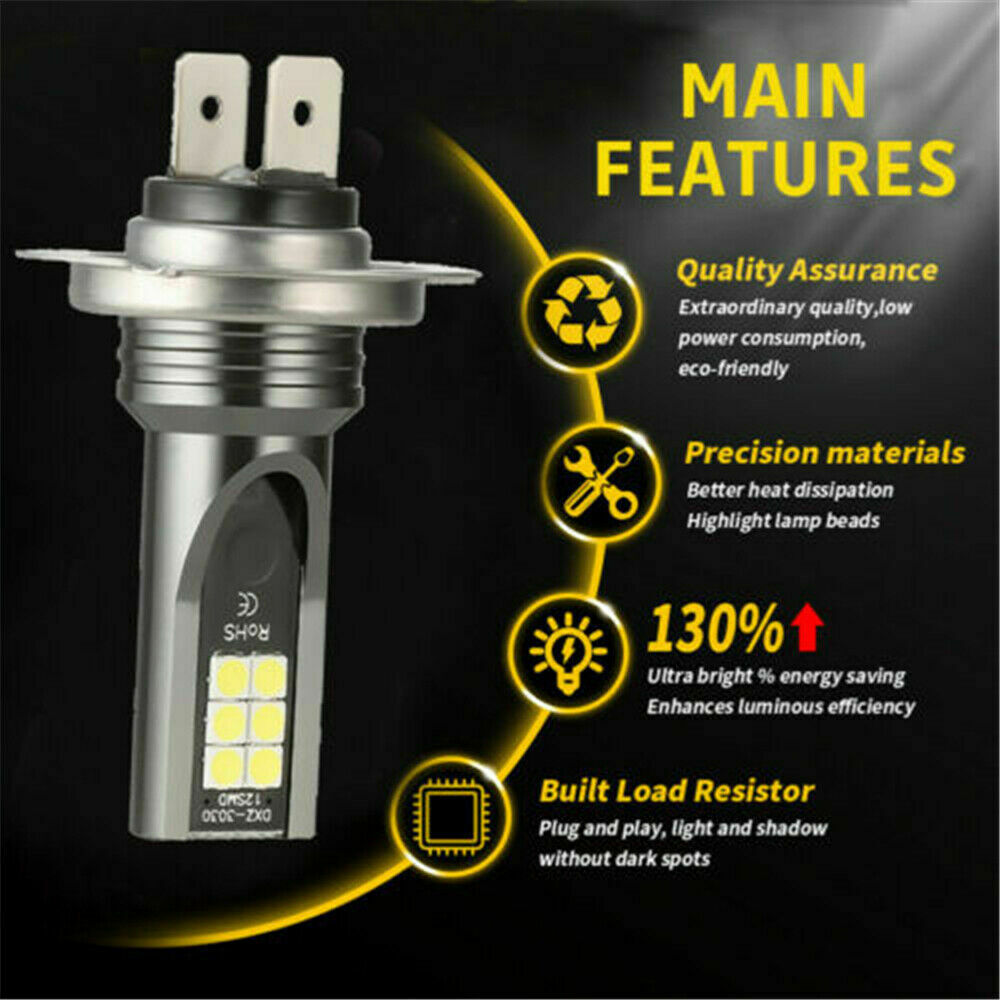 4PC H7 LED Headlight Bulbs Kit 110W Super White 26000LM 6000K Canbus Hi/low Beam