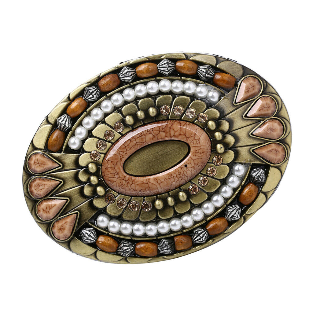 Men Western Cowboy Cowgirl Rodeo Zinc Alloy Boho Belt Buckle Jeans Accessory