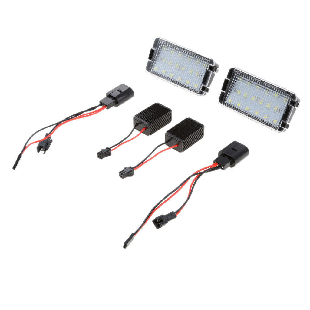 2x White 18LED License Number Plate Light for SEAT Ibiza Cordoba Leon Toledo