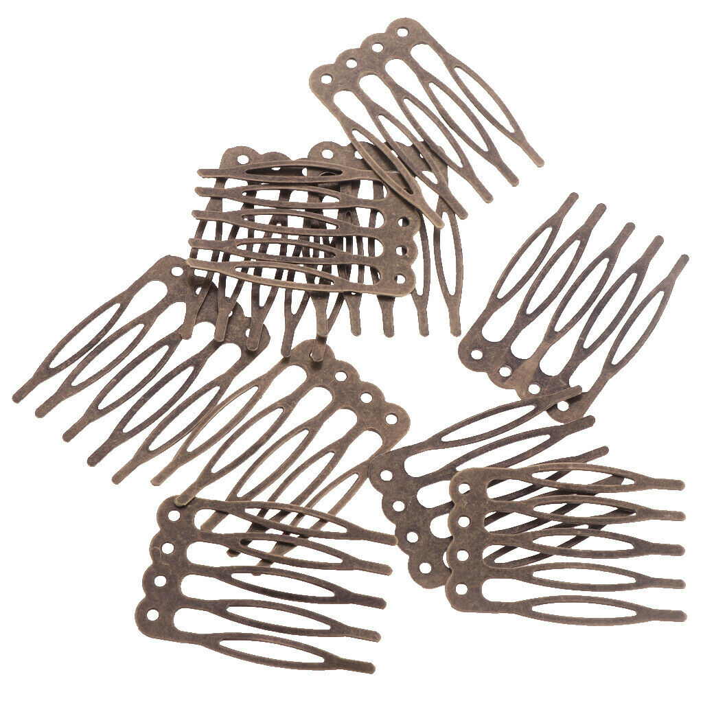 20pcs 5/10 Teeth DIY Metal Wire Hair Clip
