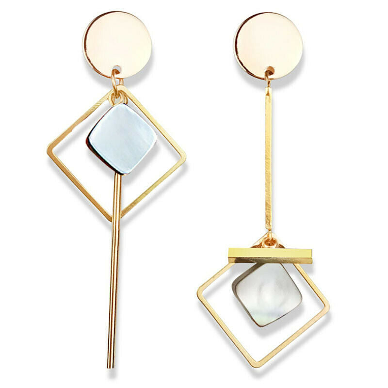 Women Long Geometry Dangle Drop Earrings Ear Studs Trendy Wedding Jewelry GiA Qx