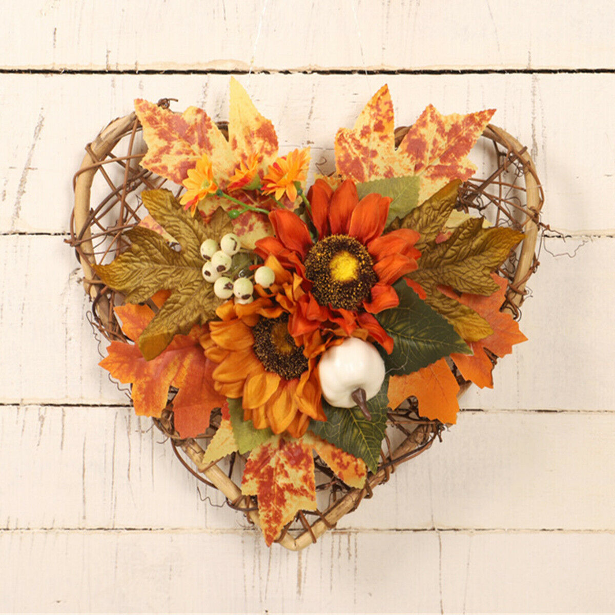 Halloween Autumn Harvest Pumpkin Garland Fall Maple Leaf Home Wreath Decor Gift
