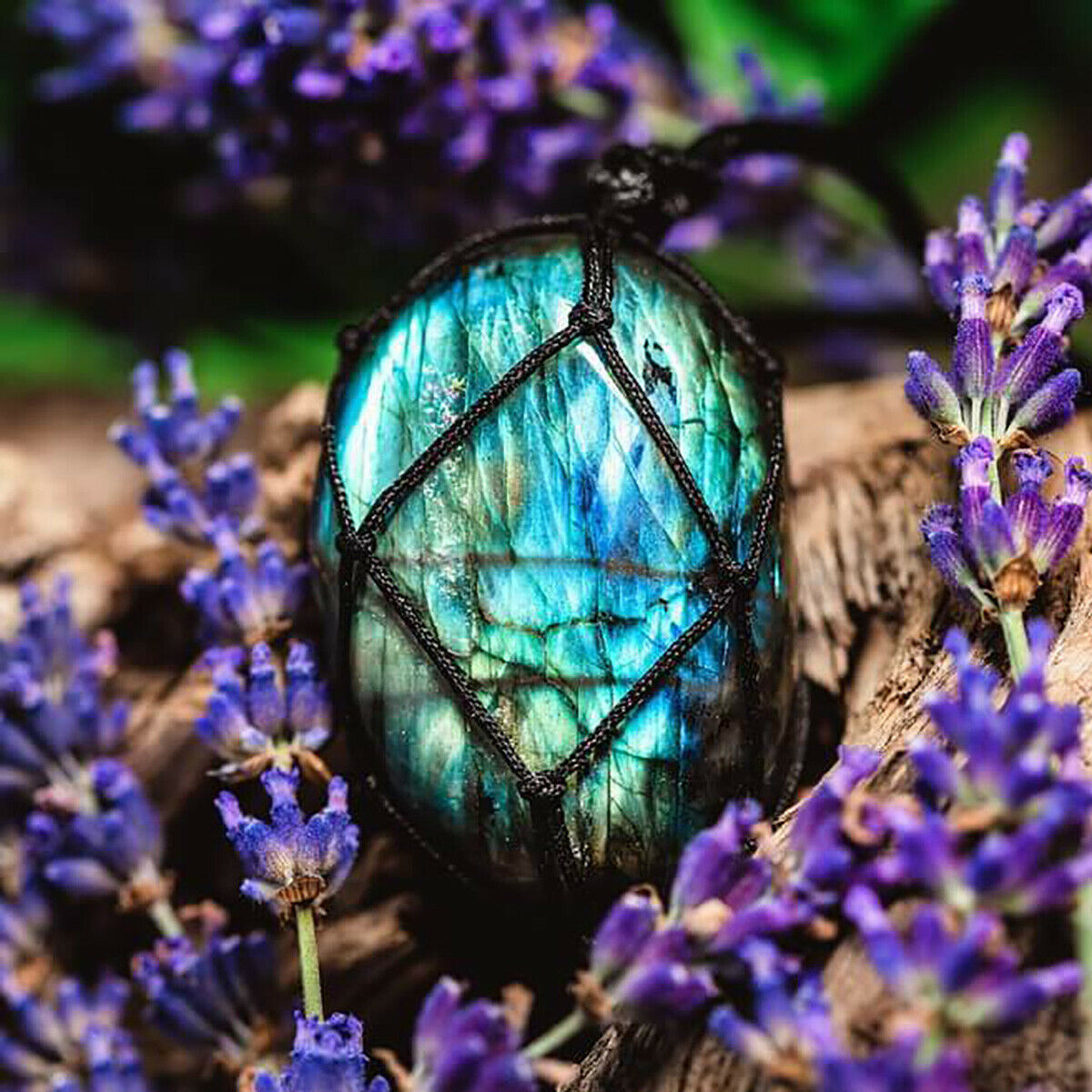 Dragon Heart Labradorite Necklace Natural Stone Women Pendant Stone Dragon Eye