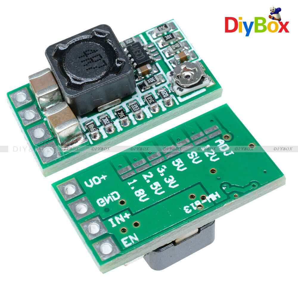 2PCS Mini Buck Converter DC-DC 12-24V To 5V 3A Step Down Adjustable Power Module