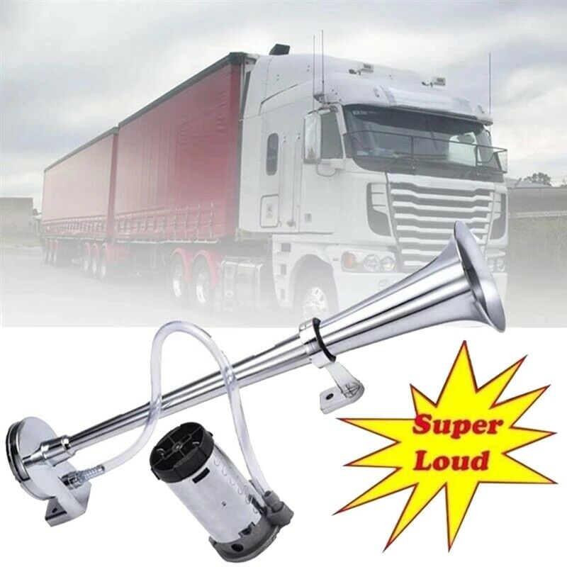 12V 17 Inch Car Air Horn 150DB Super Loud Horn Truck Train Horn Kit for Car R2S6