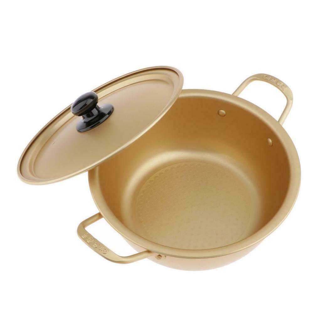 Aluminum Korean Instant Noodle Cooking Ramen Pot Soup Pots with Lid 16cm