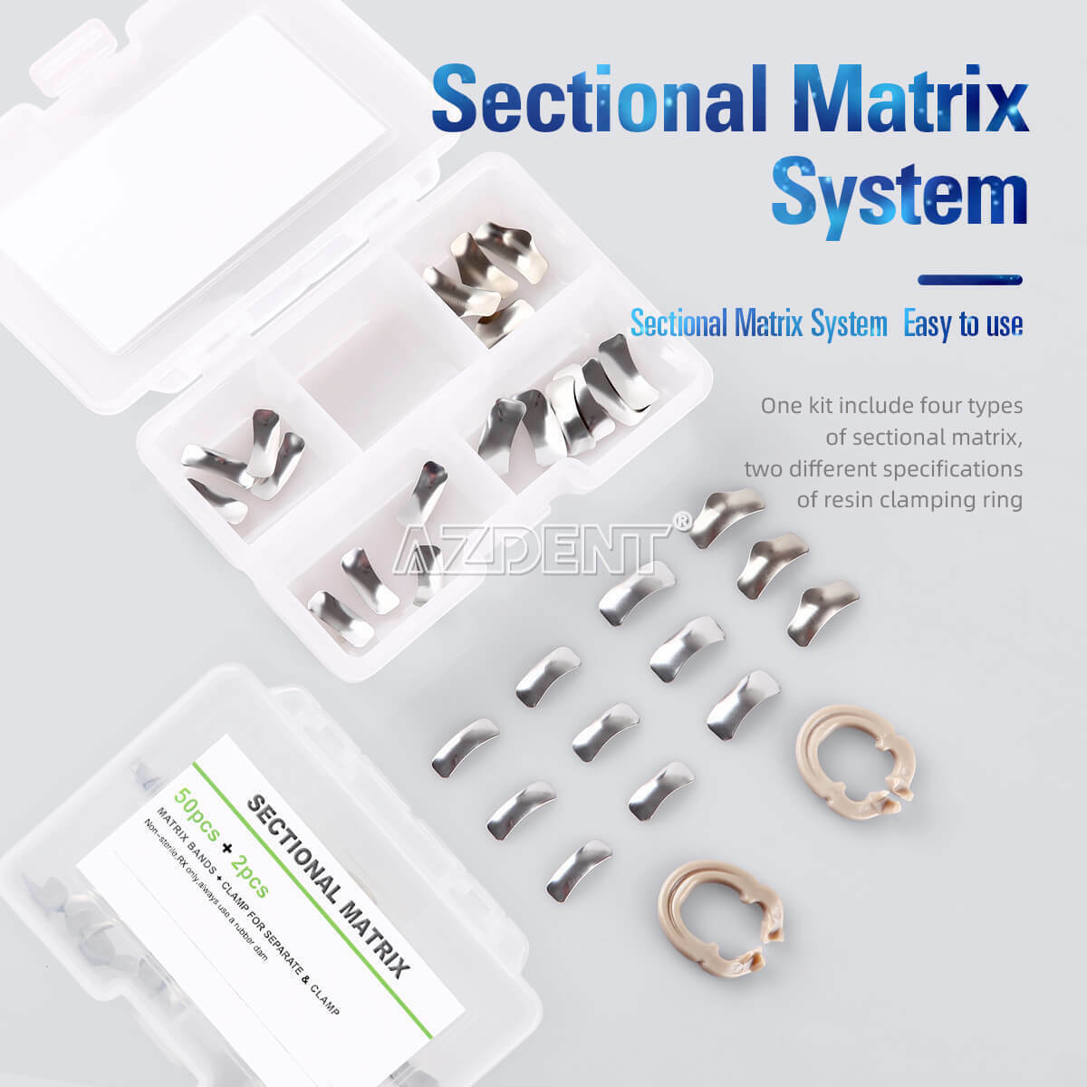 Professional Dental Sectional Contoured Metal Matrices Matrix Refill F2