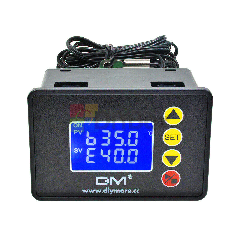 AC110-220V 1.37" LCD Display Temperature Controller w/NTC Sensor Probe -55℃~120℃