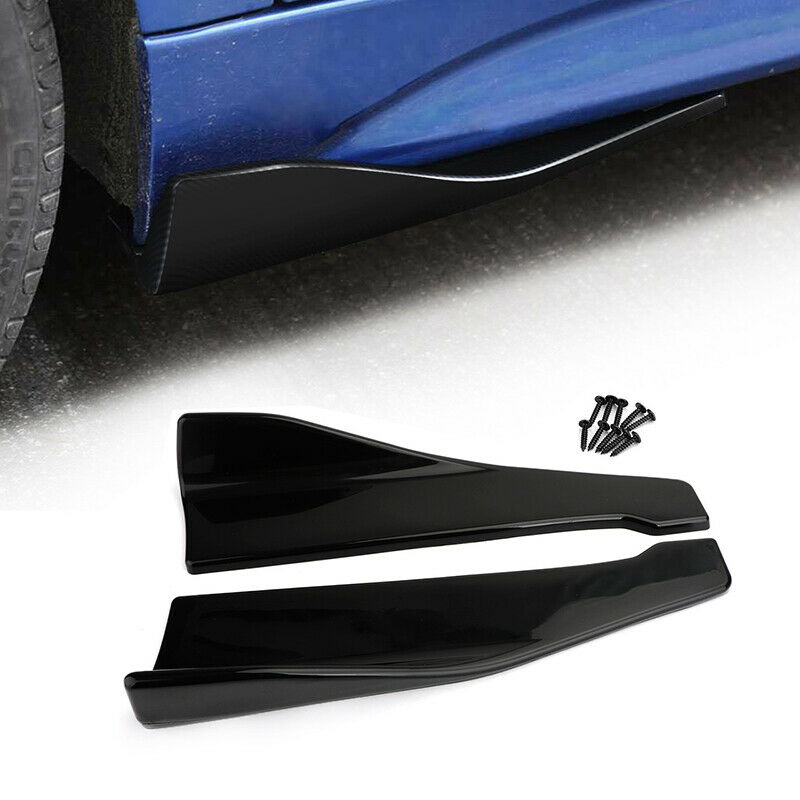 2x Gloss Black Car Bumper Spoiler Rear Lower Lip Splitter Diffuser Universal