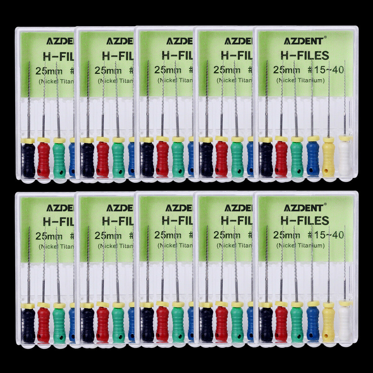 20 Pack Dental Niti H-File Hand Use Files Endodontic Instruments 25mm #15-40