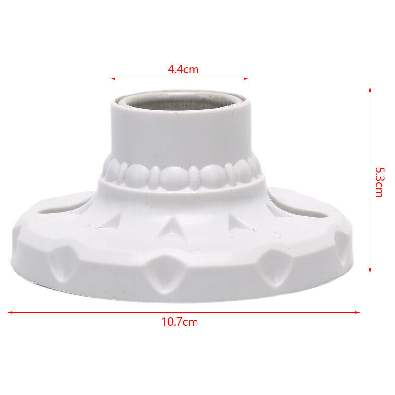 E27 Ceramics LED Light Bulb Holder Round Socket Base Hanging Lamp Socket .l8