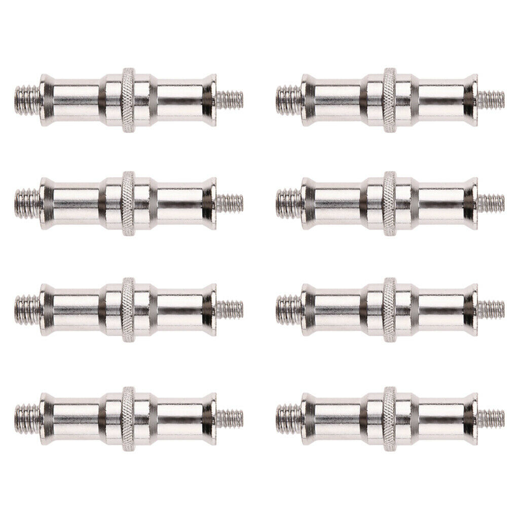 8 Pieces 1/4" to 3/8-Inch Male Spigot Adapter for Studio Flash Light Stand