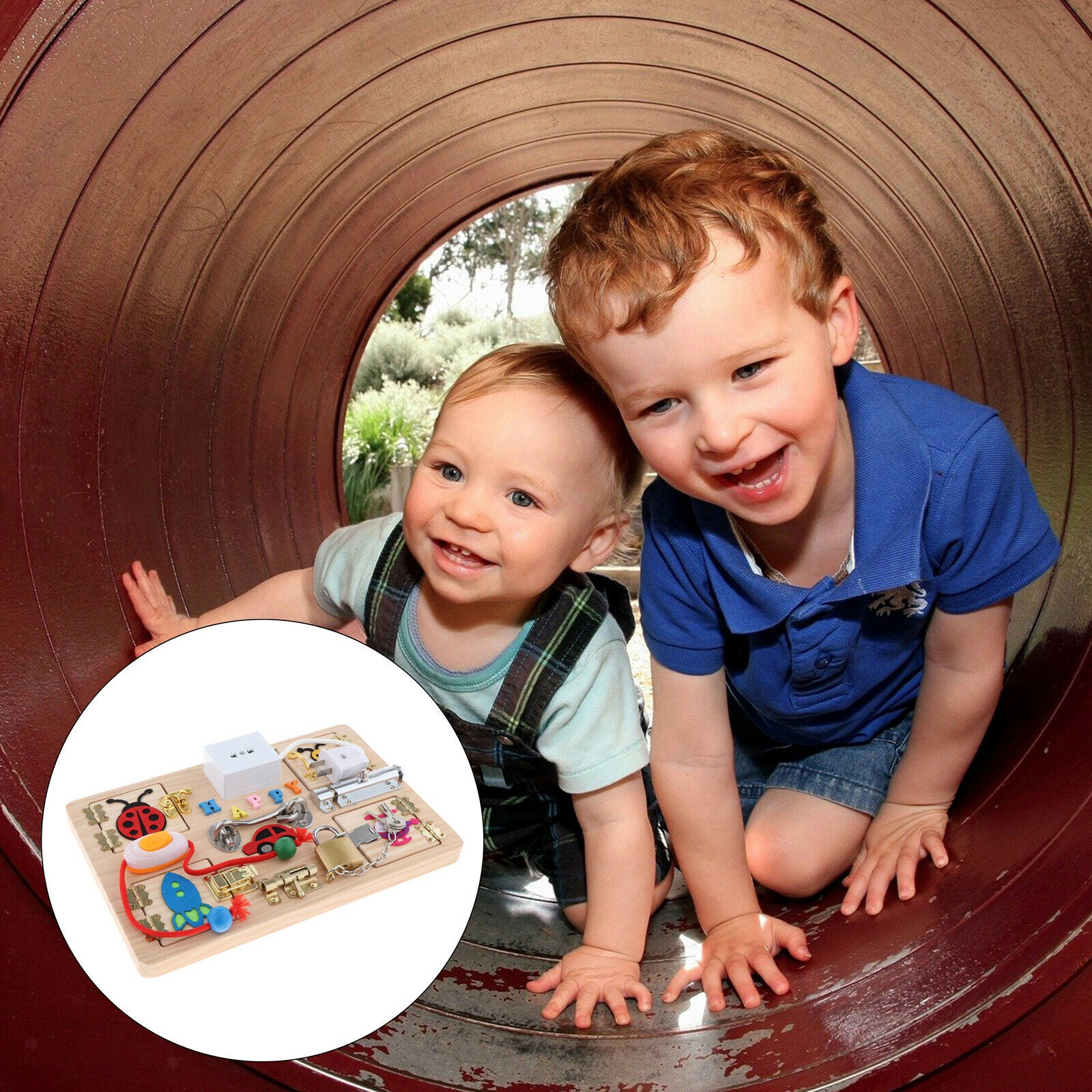 Portable Busy Board Motor Basic Learning Activity Toys For