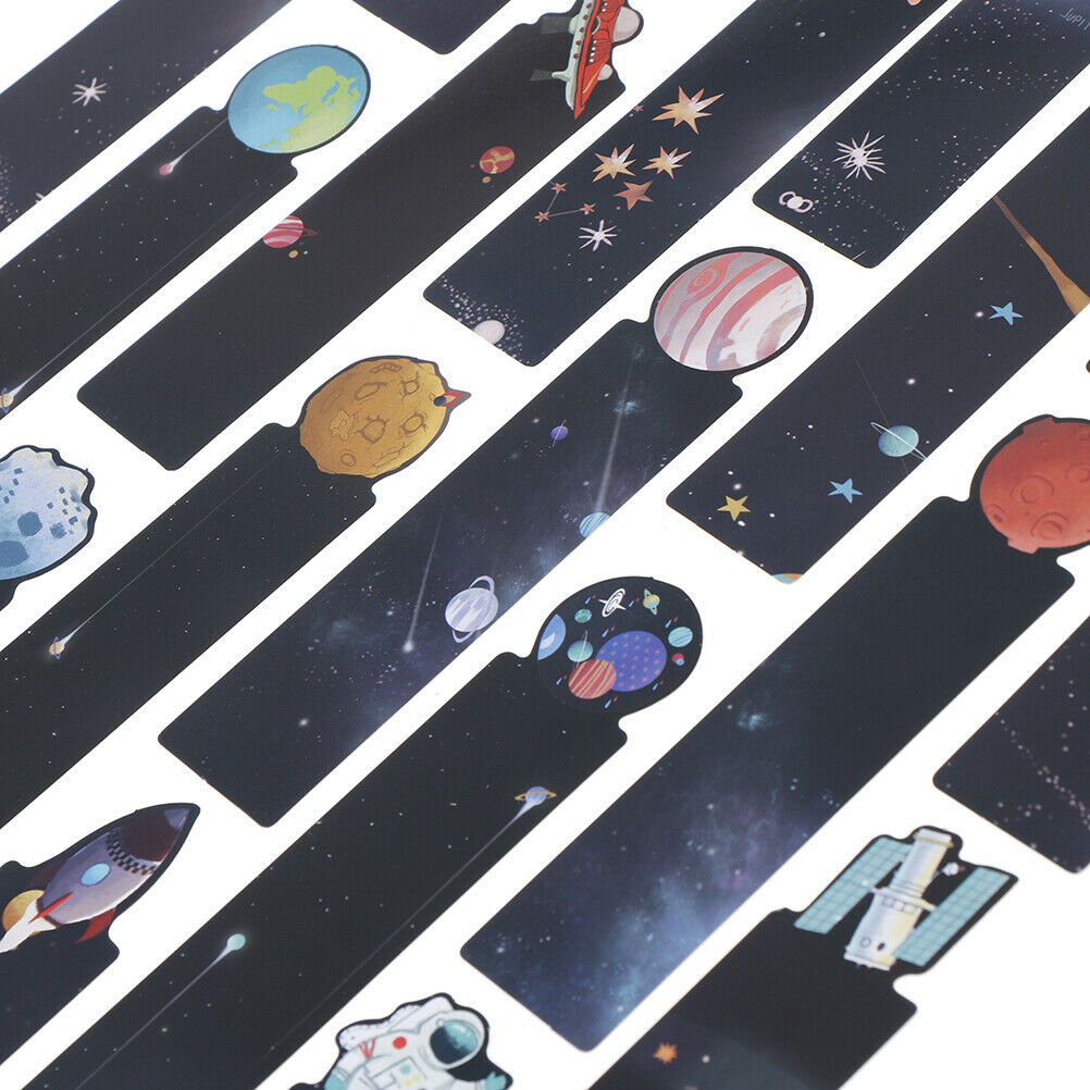 30Pcs/Set Planet Bookmark Message Card Creative Galaxy Paper Bookmark JfJ.l8
