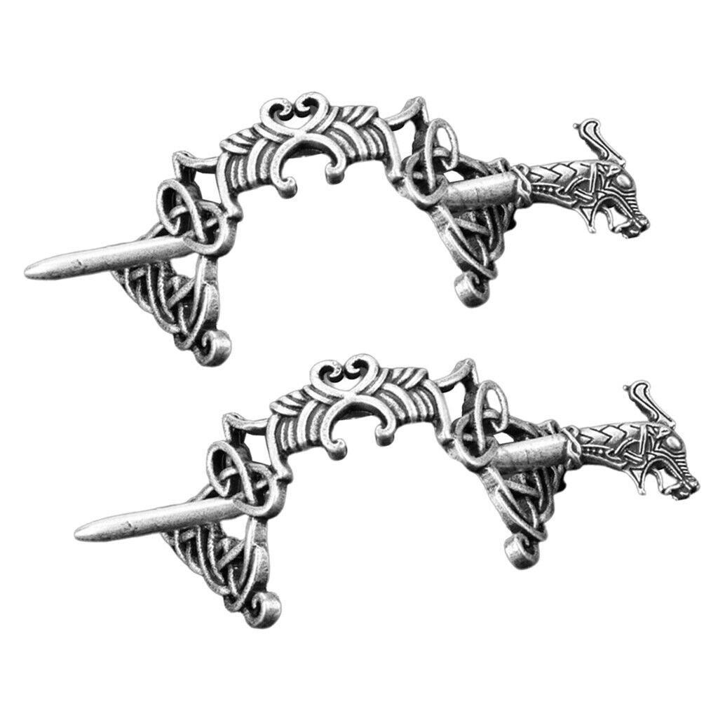 2 Pack Metal Classic Viking Hair Clips Hairpin Girl Updo Long Hair Sticks