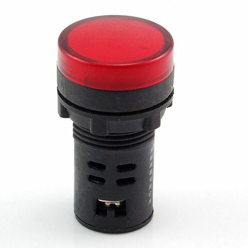 10 PCS Red LED Power Indicator Signal Light 380VAC 20mm Diameter  50mm Height