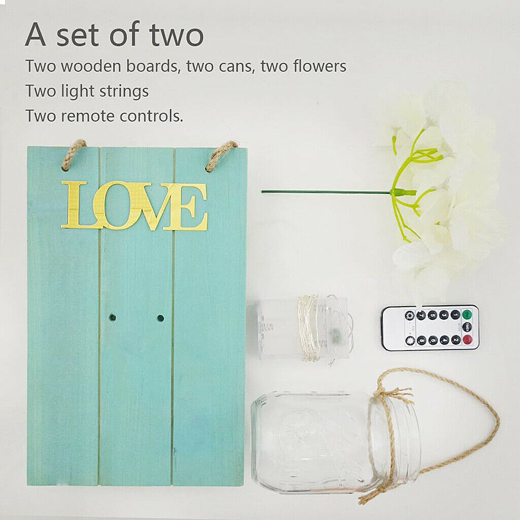 2x Rustic LED Wall Sconce Mason Jar Light Porch Pergola Lamp Fairy Light A