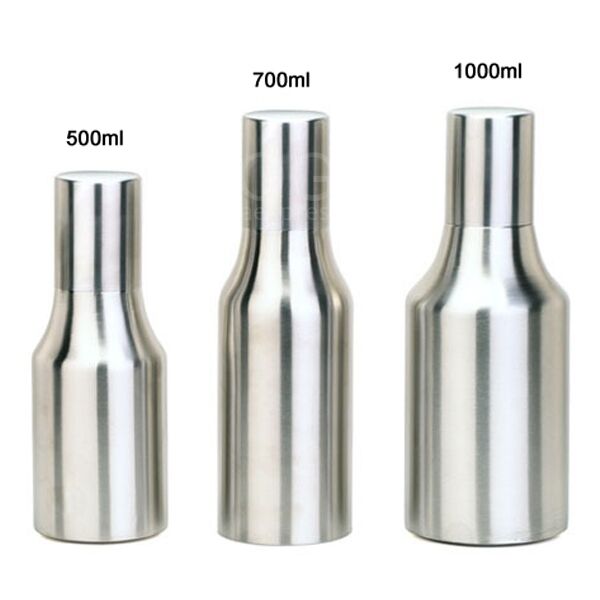 750mL Stainless Steel Edible Oil Pot Sauce Vinegar Oil Bottle Kitchen Cruet Tool