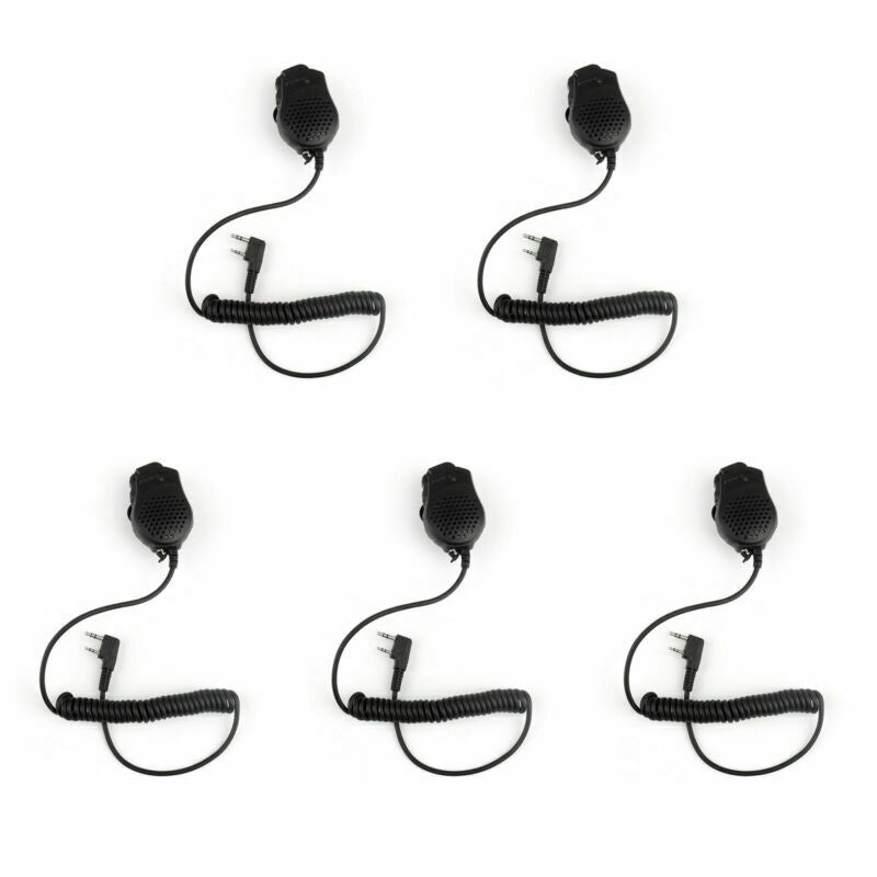 5xDual Push-To-Talk PTT Speaker Mic For Baofeng UV82 L UV8 D UV5R A Two Way  AT2