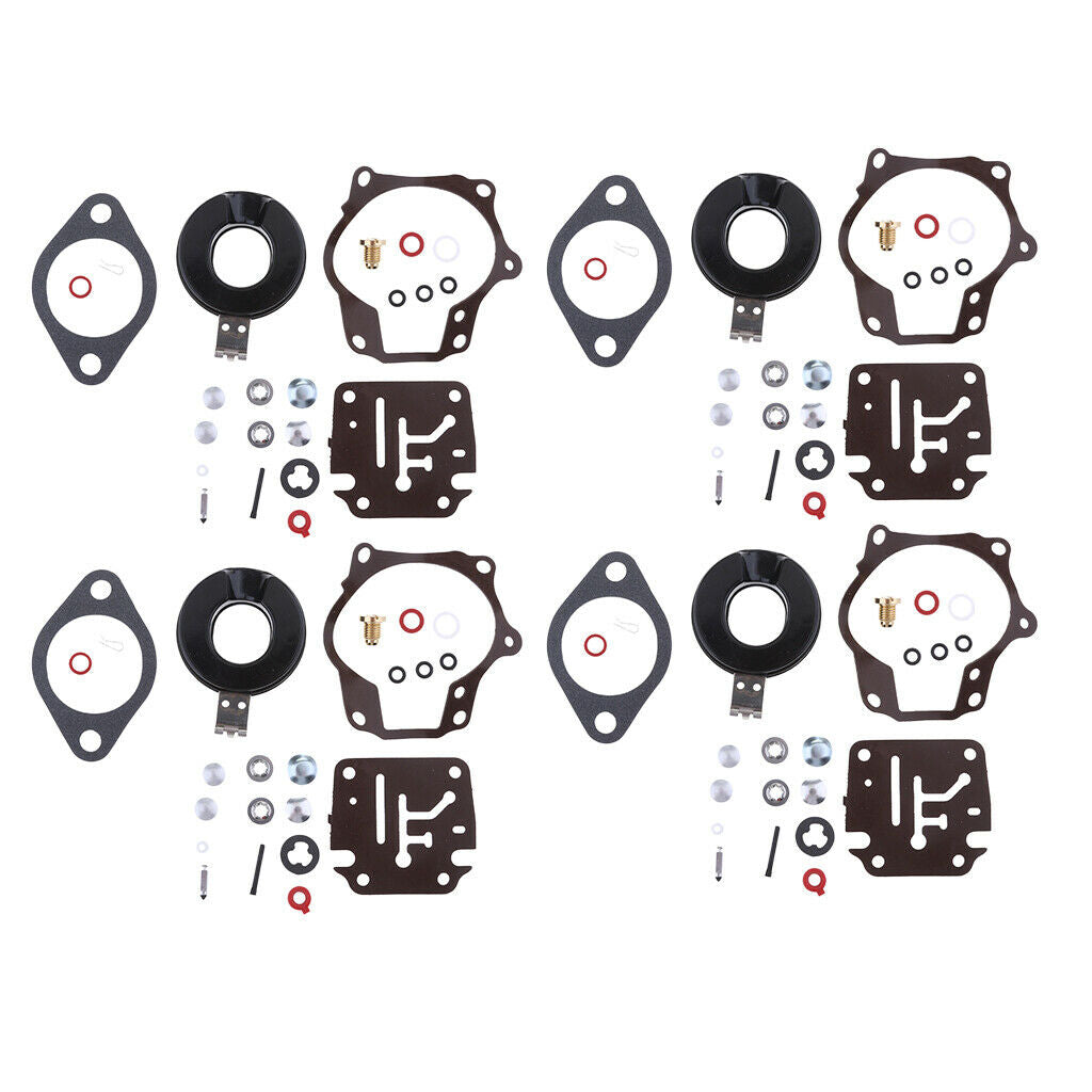 4x Boat Carburetor Rebuild Kit For Johnson Evinrude 20/25/28/30/40HP Motors