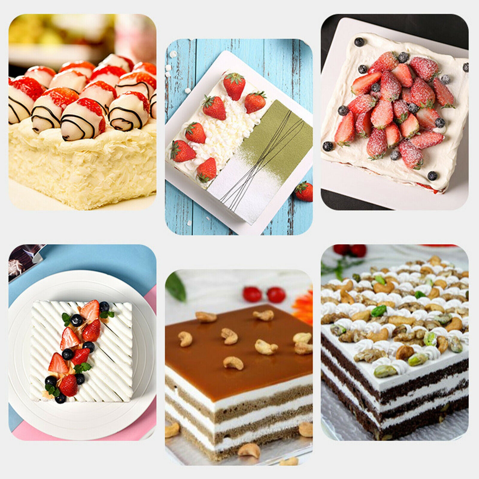 6" Non Stick Square Cake Pan Bakeware Cake Mold Tool for Bread Mousse Cake