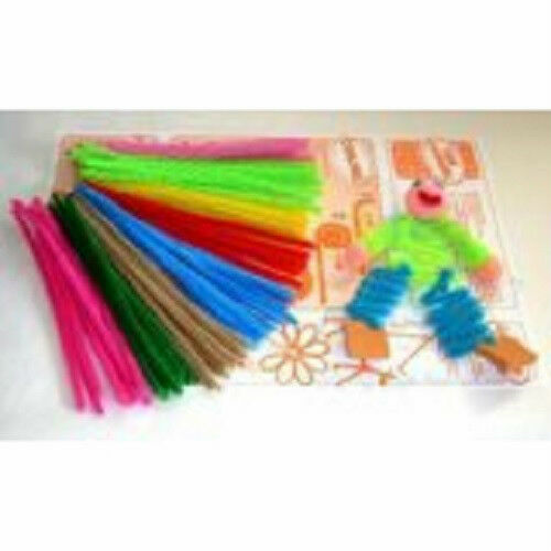 DIY100 pcs Colourful Pipe Cleaner Chenille Craft Stem hand-woven Children Puzzle