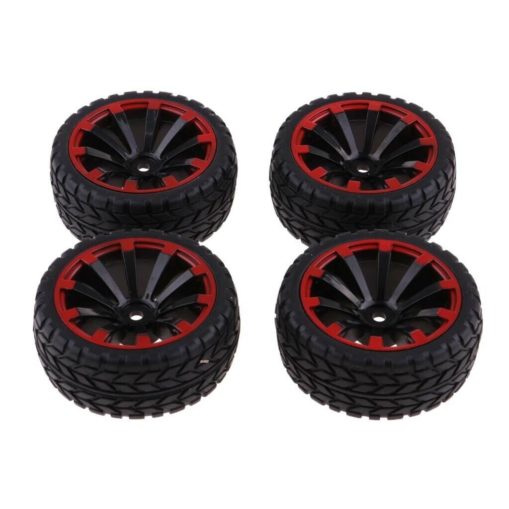 4pcs 65mm Rubber RC Wheel Rim Tire for 1:10 HSP HPI  RC Car Accessory