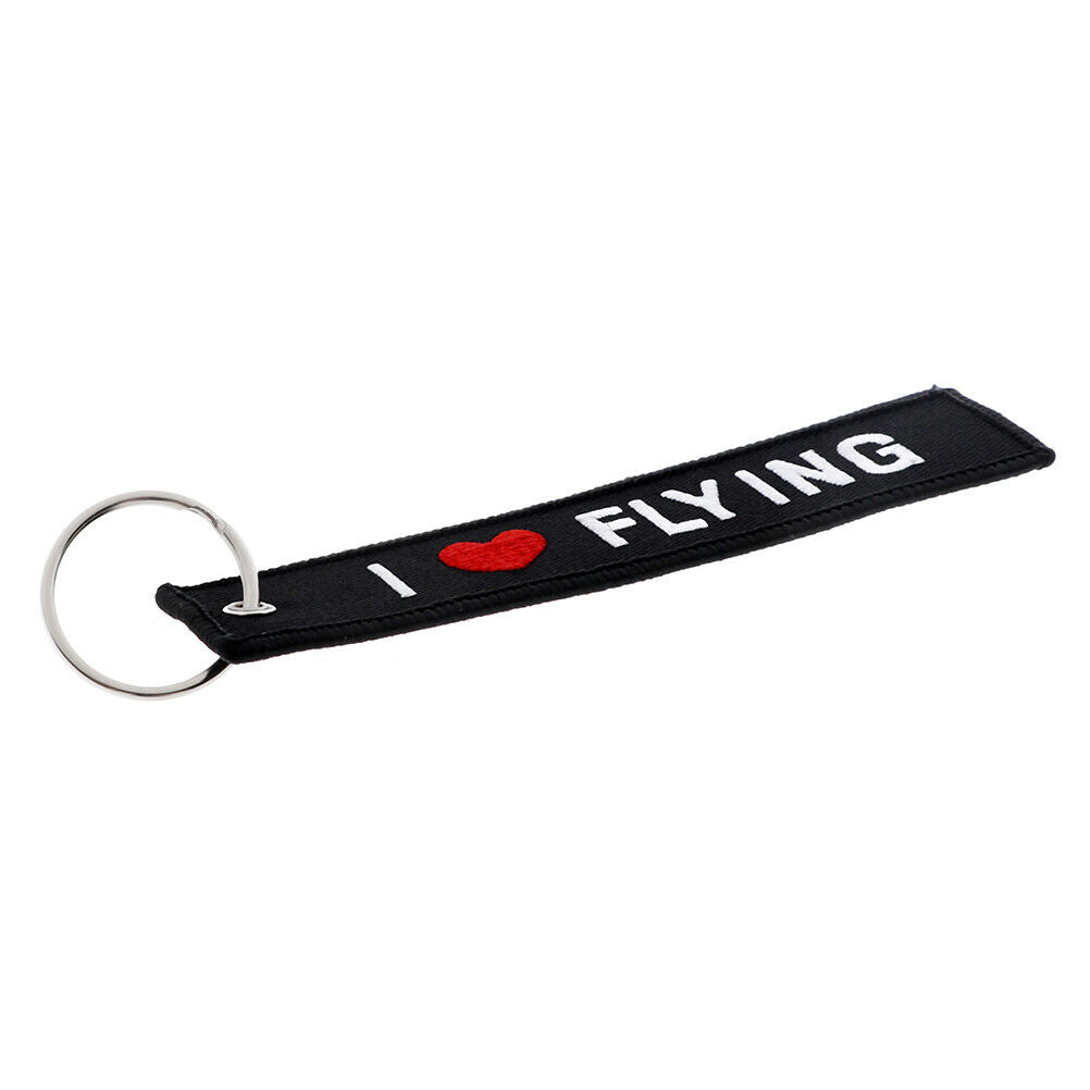 Embroidery fabric key ring car motorcycle key chain crew tag pilot bag lugga Tt