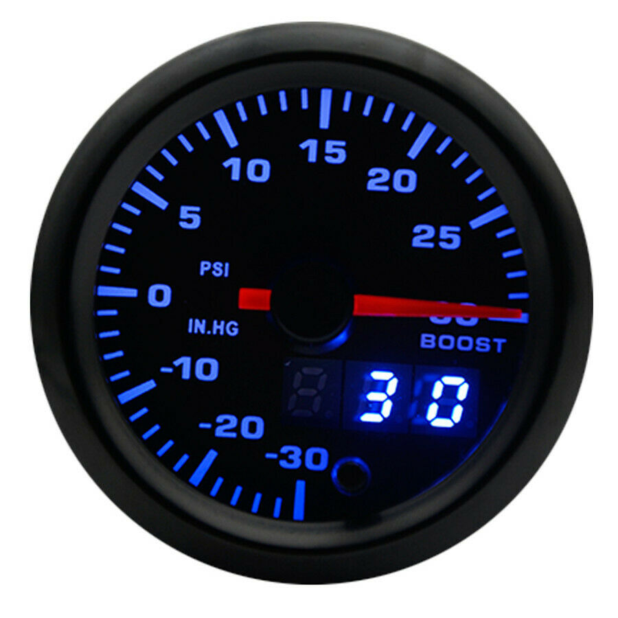 2 Inch 7 Colors LED Digital &Pointer Car Turbo Boost Gauge PSI Meter With Sensor