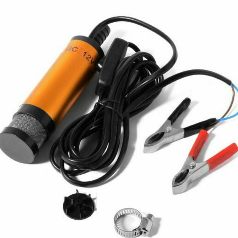 12V 38mm Golden Submersible Pumps Water Oil Fuel Transfer Refueling Detachable