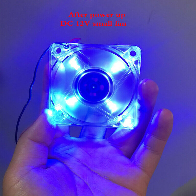 DC12V 0.45A 6012 small fan 60mm heat dissipation brushless fan with LED light