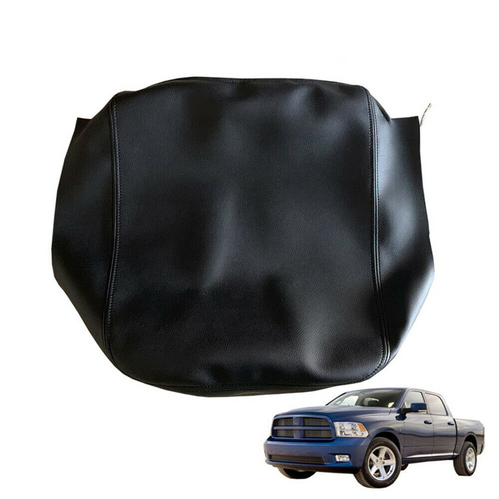 Black Leather Center Console Armrest Cover For Dodge RAM 1500 2500 3500 2002-08