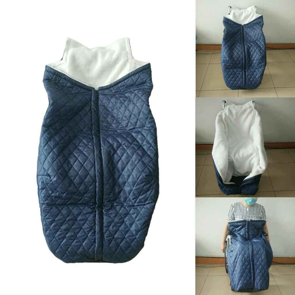 Plush Fleece Lining Wheelchair Warmer Cover Blanket Winter Windproof Elderly