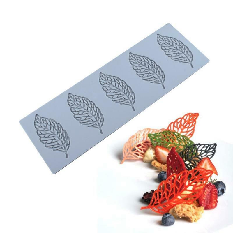 5pcs/set Coral Leaf Lace Mat Cake Mold Sugar Craft Silicone Pad Fondant Mould