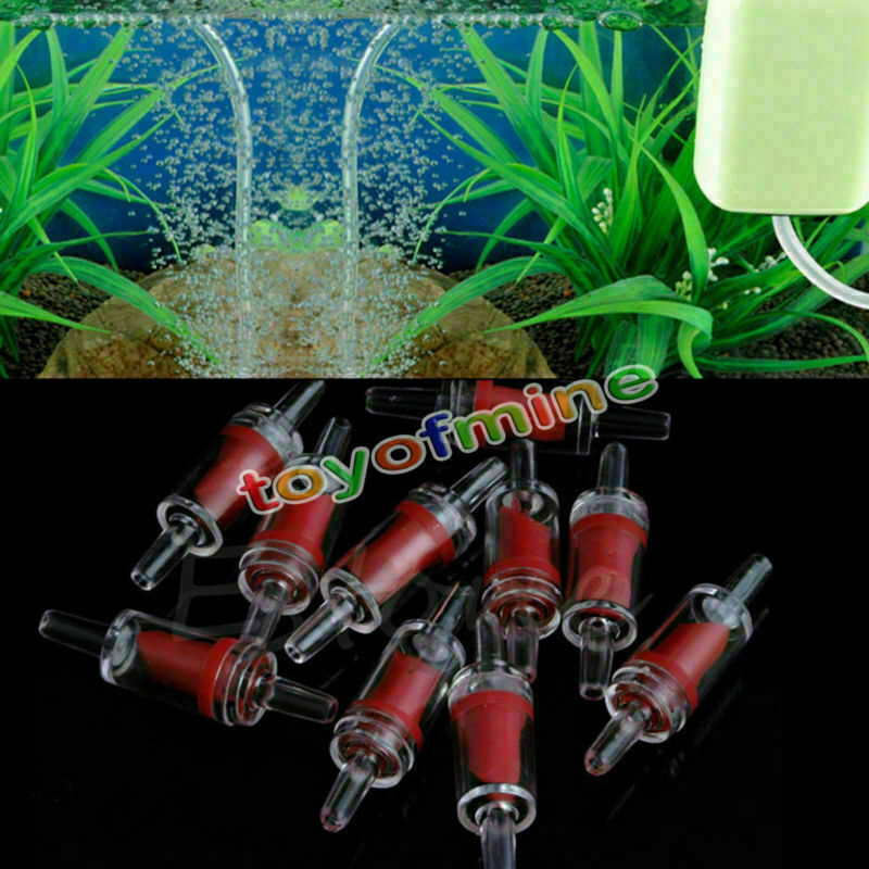 10 pcs Aquarium One Way Check Valve Non-Return Fish Tank Air Pump CO2 System