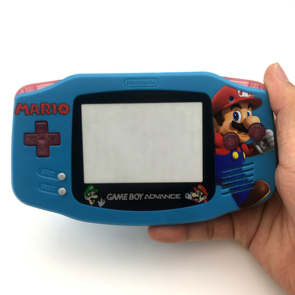 Light Blue SUPER MARIO 2 Housing Shell case Cover Kits For Game Boy Advance GBA