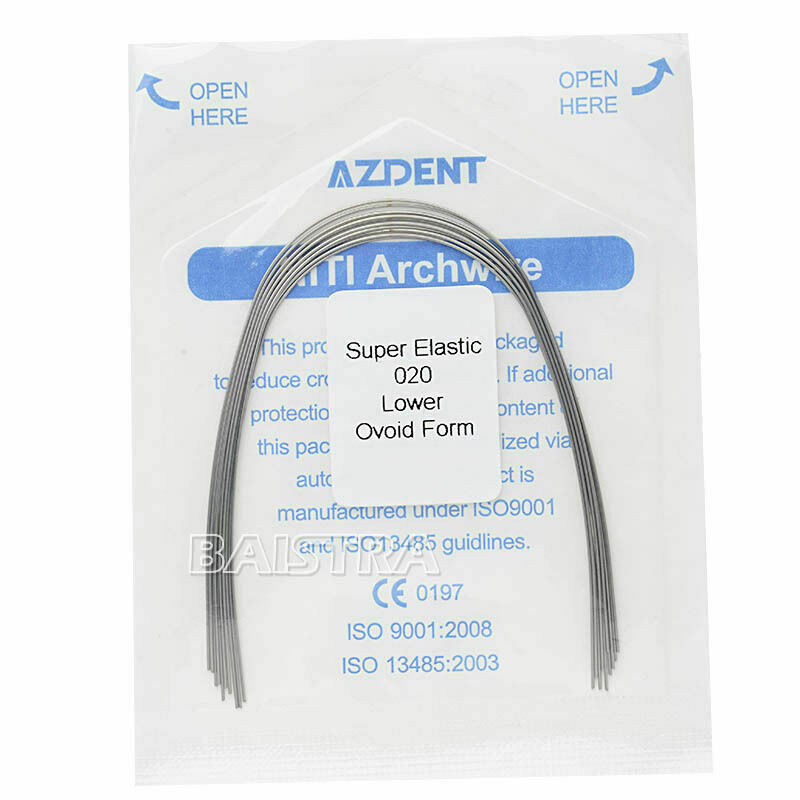 100Bags Orthodontic Arch Wires Super Elastic Niti Dental 020Lower Round AZDENT