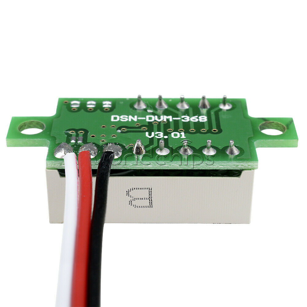 5PCS 0-30V 0.36'' inch 3 Wires 3Digit LED Panel Voltage Display Voltmeter Meter