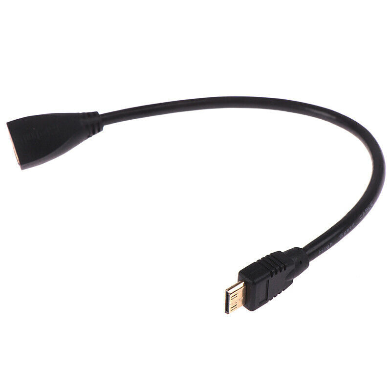20CM Mini HDMI Male to HDMI Female Adapter Connect Cable Cord 1080P WU G3MOWI WF