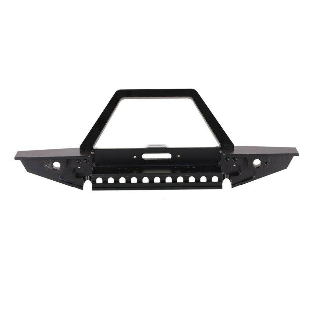 Metal Front Bumper w/ 2 LED Headlights for Axial SCX10 1/10 RC Rock Crawler
