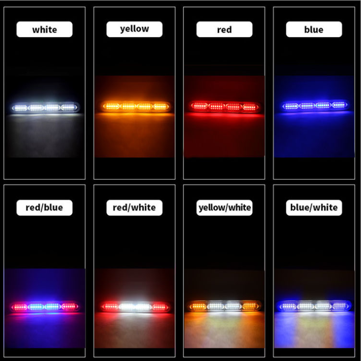 White Strobe 24LED Beacon Flashing Side Marker Light