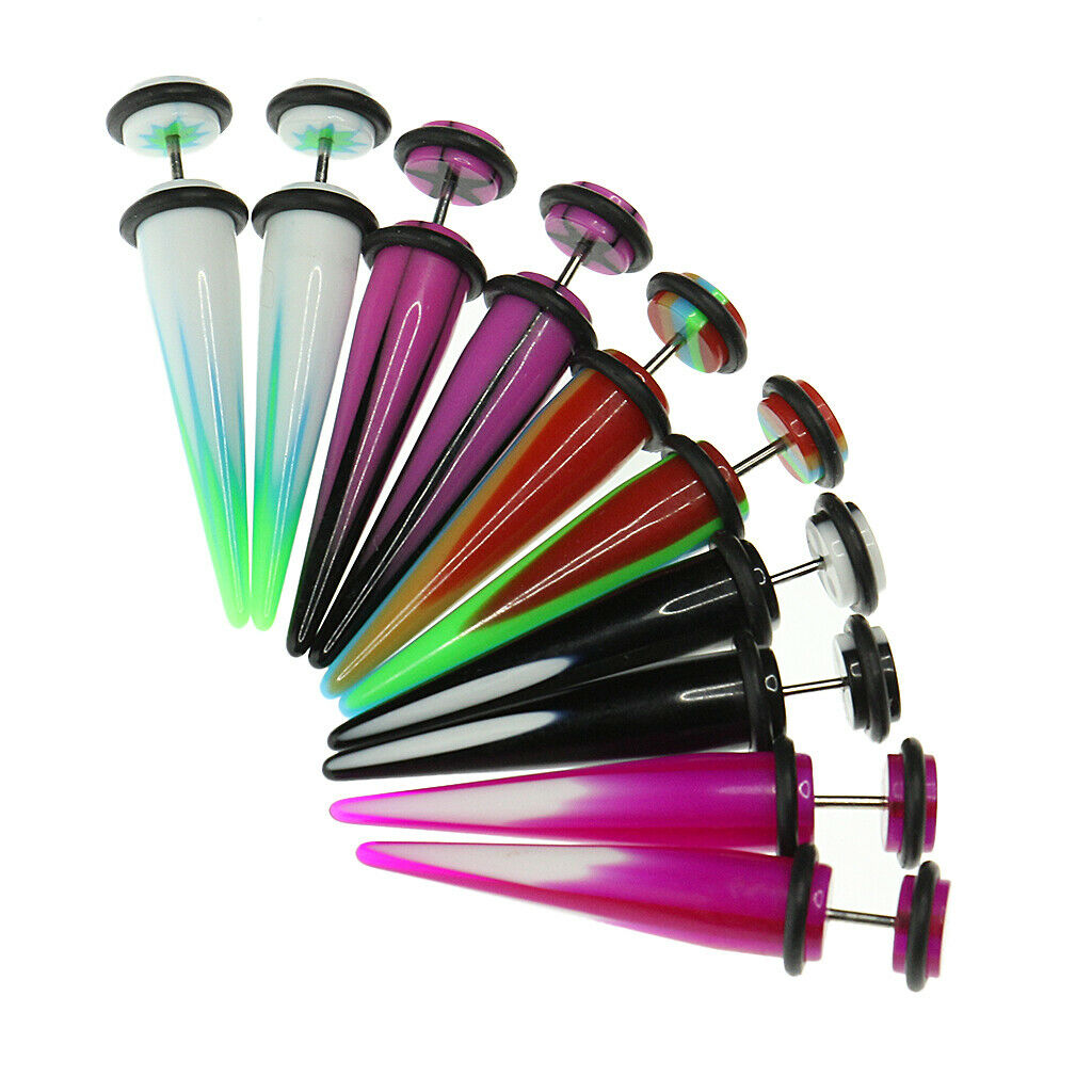 10 Pcs Acrylic Ear Plugs Piercings Jewelry Ear Plugs Tunnels Double