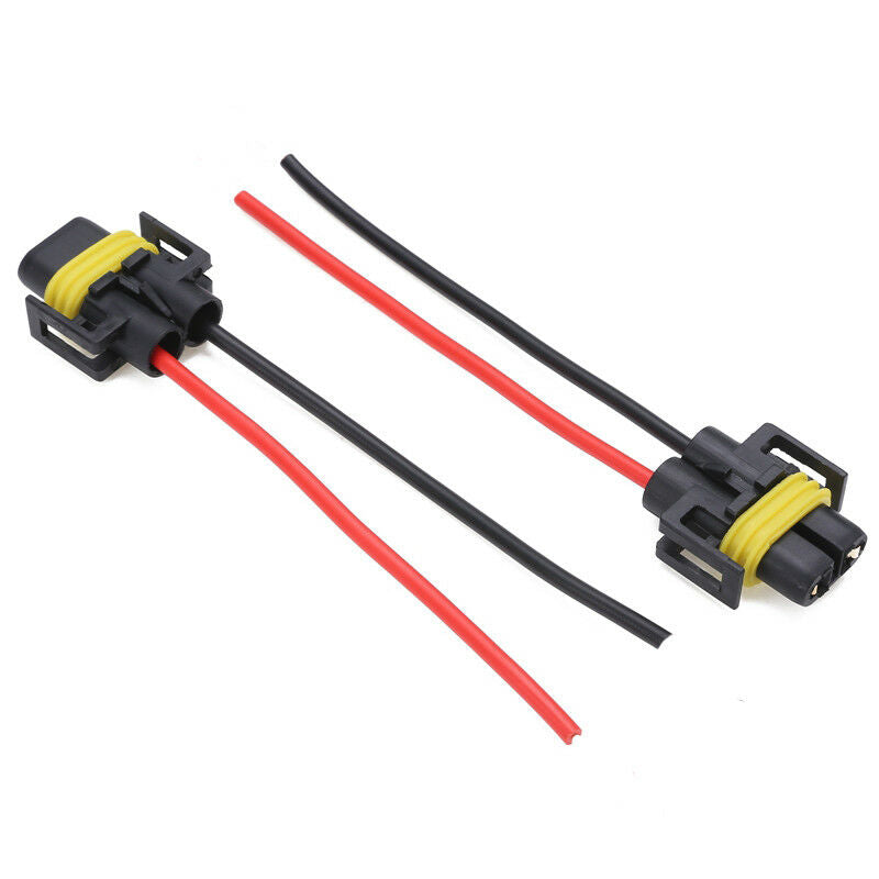 2pcs H11 H8 Headlight/Fog Lamp Female Adapter Harness Sockets Car Cable Plug