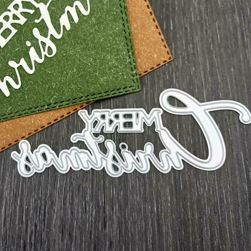 Merry Christmas Letter Metal Cutting Dies DIY Scrapbooking Embossing Stencil