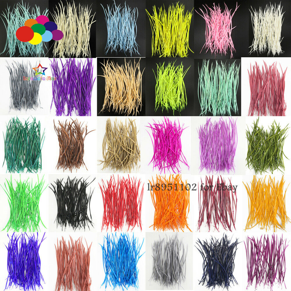 Goose Feathers 20-25cm 8-10 inch Carefully Crafted Smooth Dyed White Juju