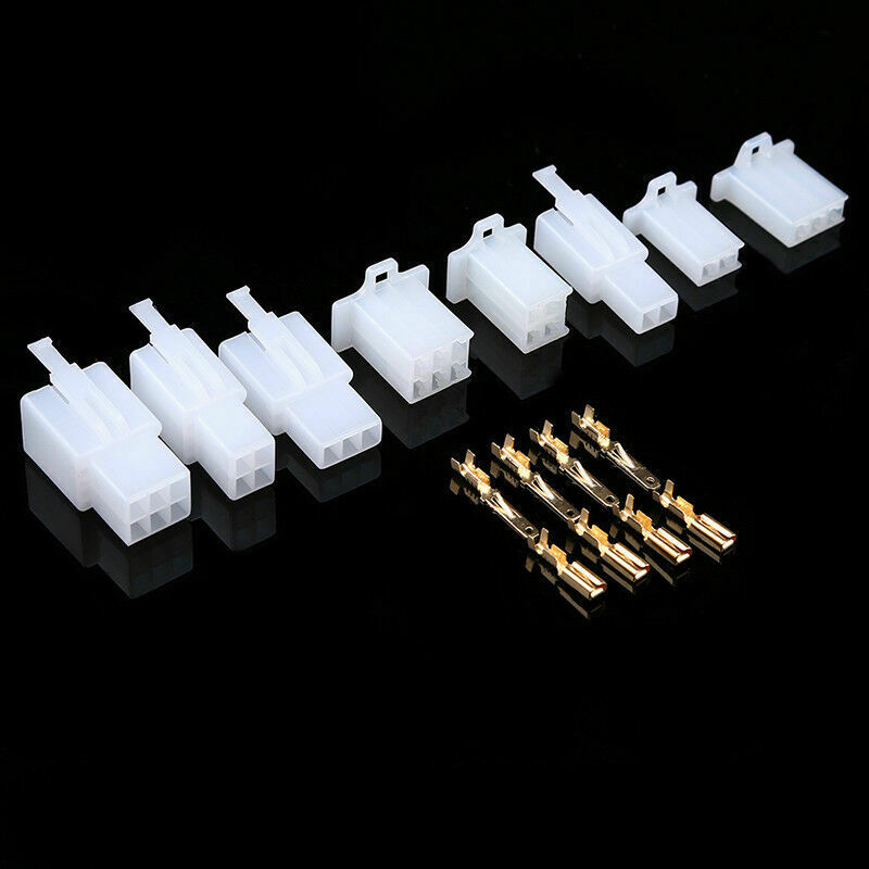 40 Pcs 2/3/4/6 Pin Wire Connectors Plugs 2.8mm Motorcycle Car Auto Electrical
