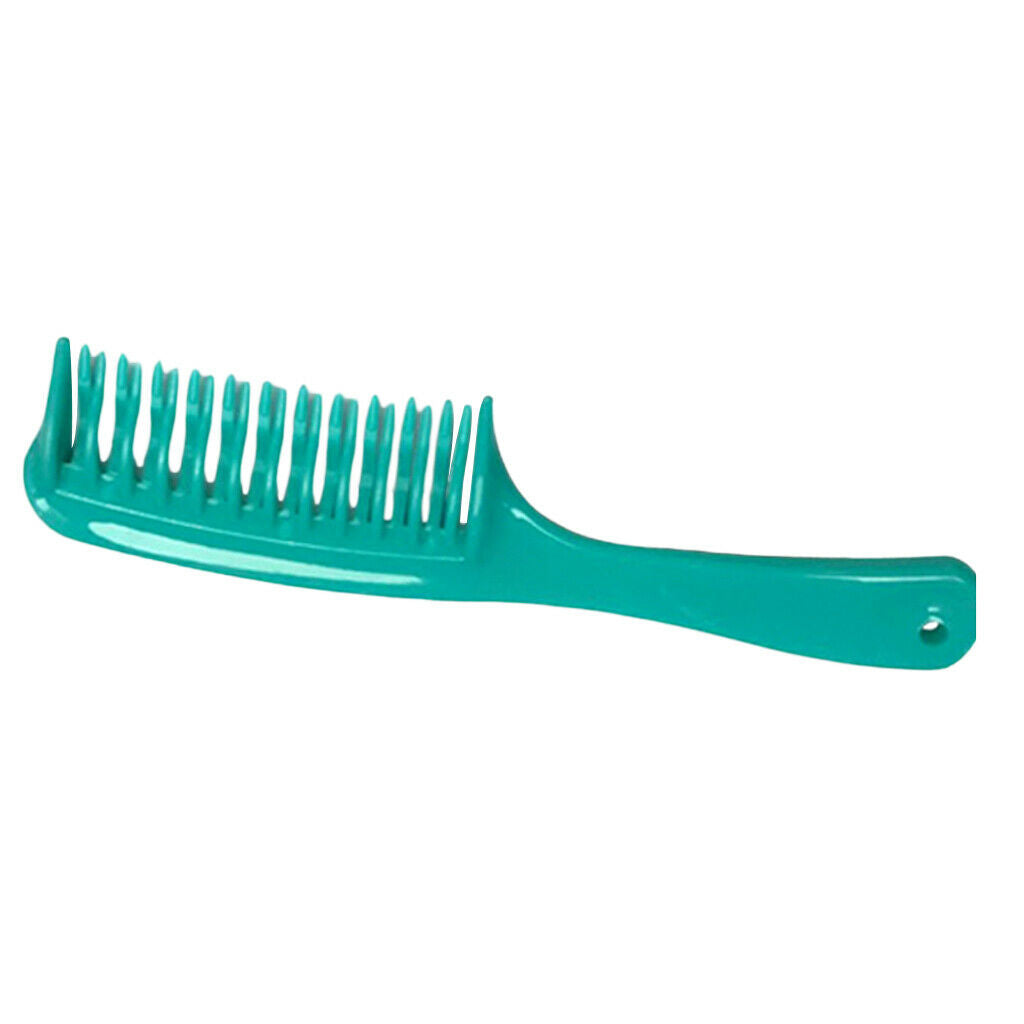 Curved Tooth Detangling Comb Hair Detangler Brush  for Wet Curly hair Green