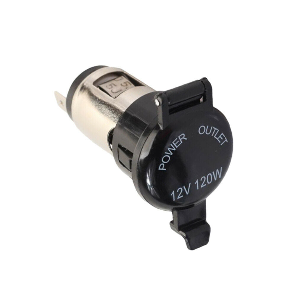 Waterproof Motorcycle Car Cigarette Lighter Socket Power Outlet 12 V 120W