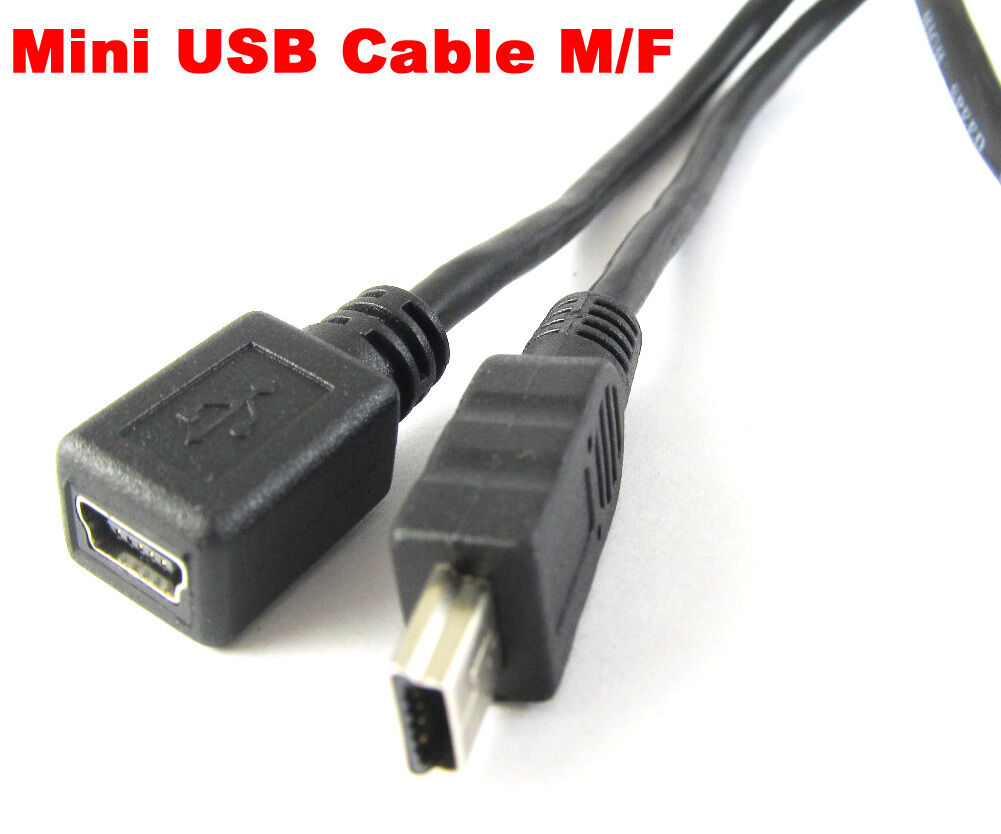 4pcs 1M/3.3FT Mini USB 5pin Male to Female Jack Extension Data & Charge Cable