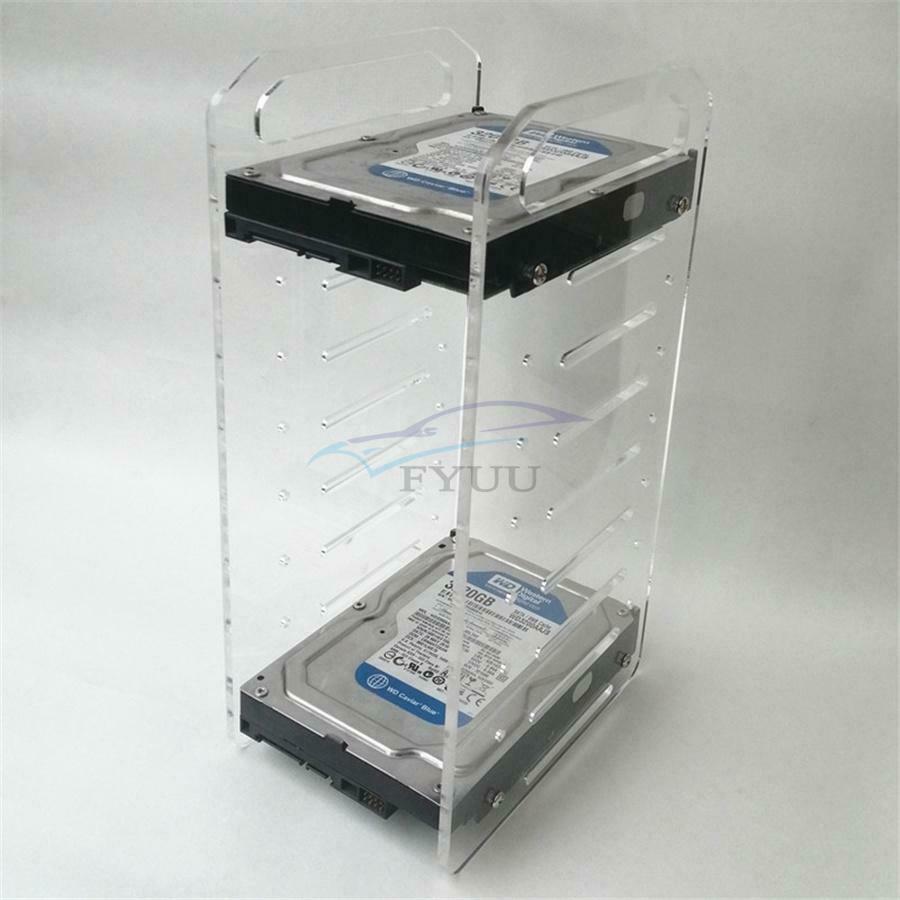 150×110×280mm Computer Transparent Acrylic Hard Disk Extension Rack With Screws